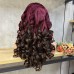 #99j/4 Double Drawn Bouncy Curl 13x4 Transparent Lace Full Frontal 300% Density Wig